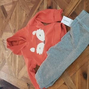 CARTER'S 2 pc outfit with hoodie
